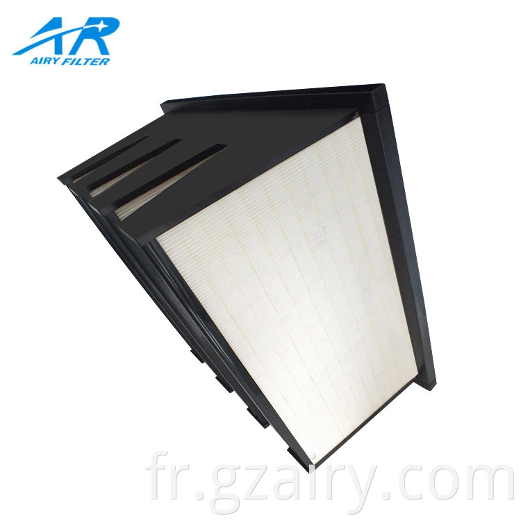 Filtres de banque en V avec trame en plastique HEPA H13 Filtre